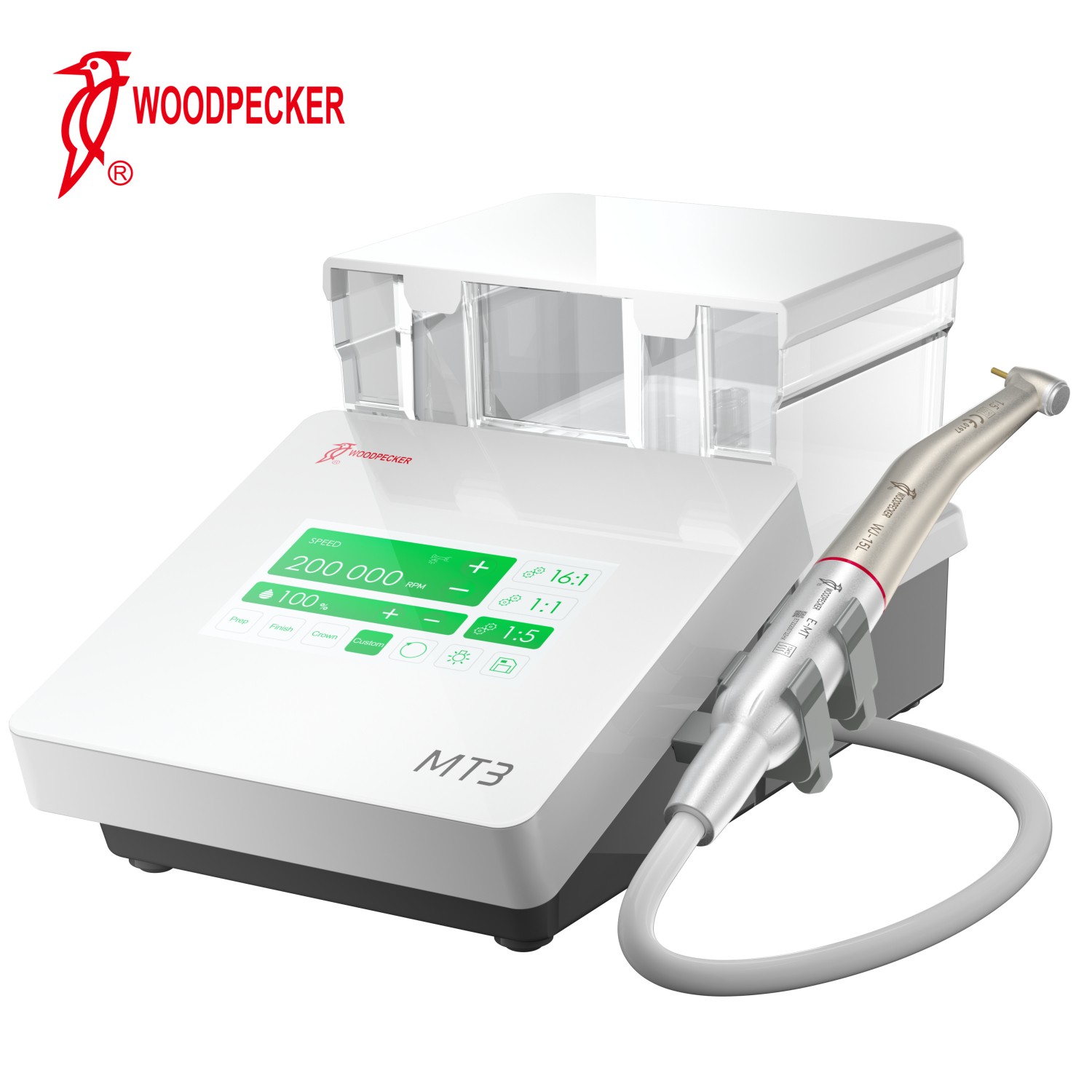 Woodpecker DTE MT2 MT3 Dental Electric Motor + 1:5 Contra Angle Handpiece
