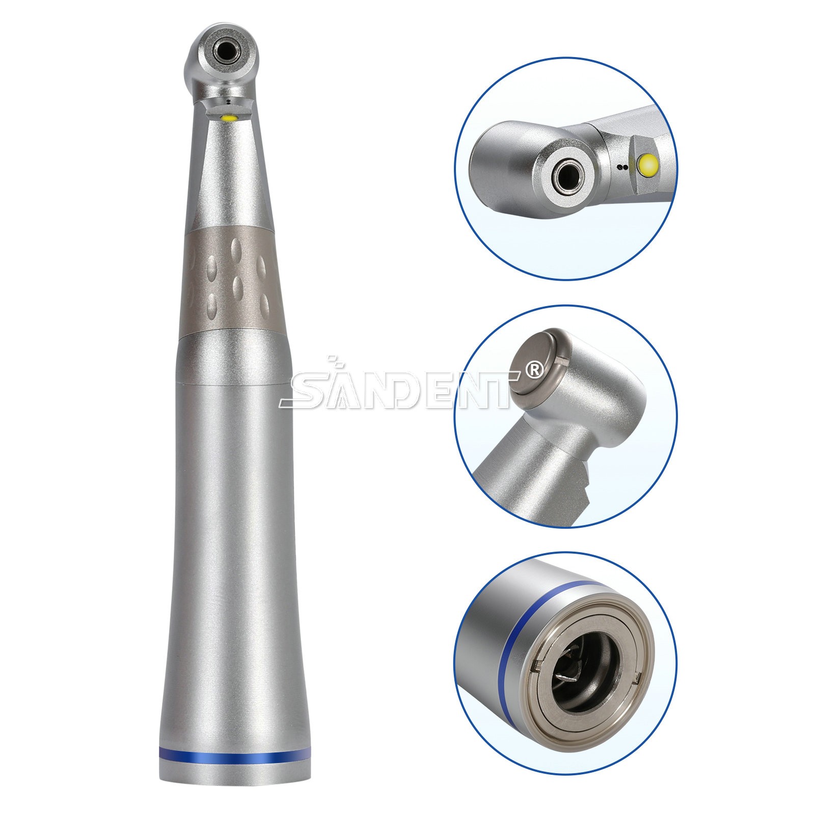 Dental 1:5 Electric Fiber Optic LED Contra Angle Handpiece High Speed 1:4.2 1:1